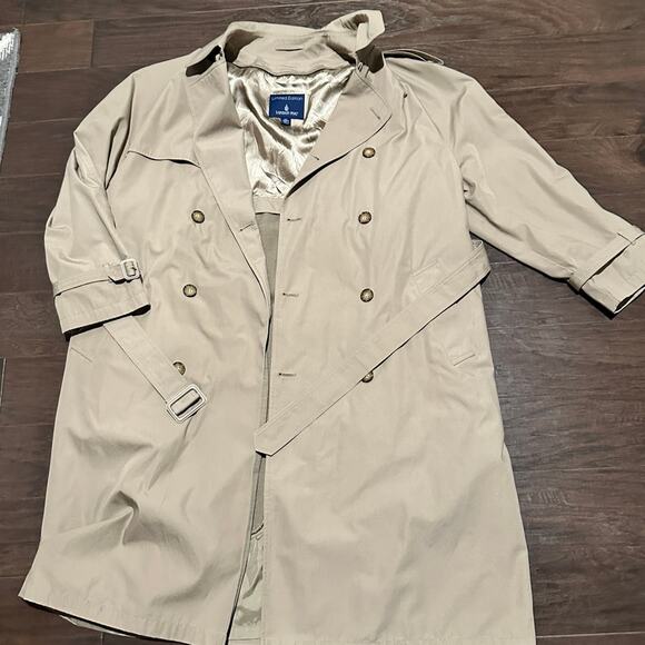 Vintage London Fog Limited Edition Trench Coat Men's 42 Short Khaki Tan